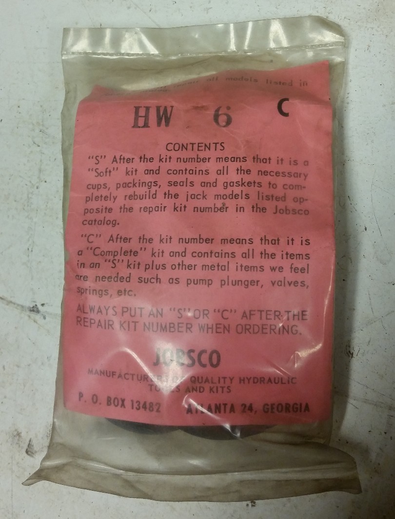Jobsco HW6C Jack Repair Rebuild Kit Vintage