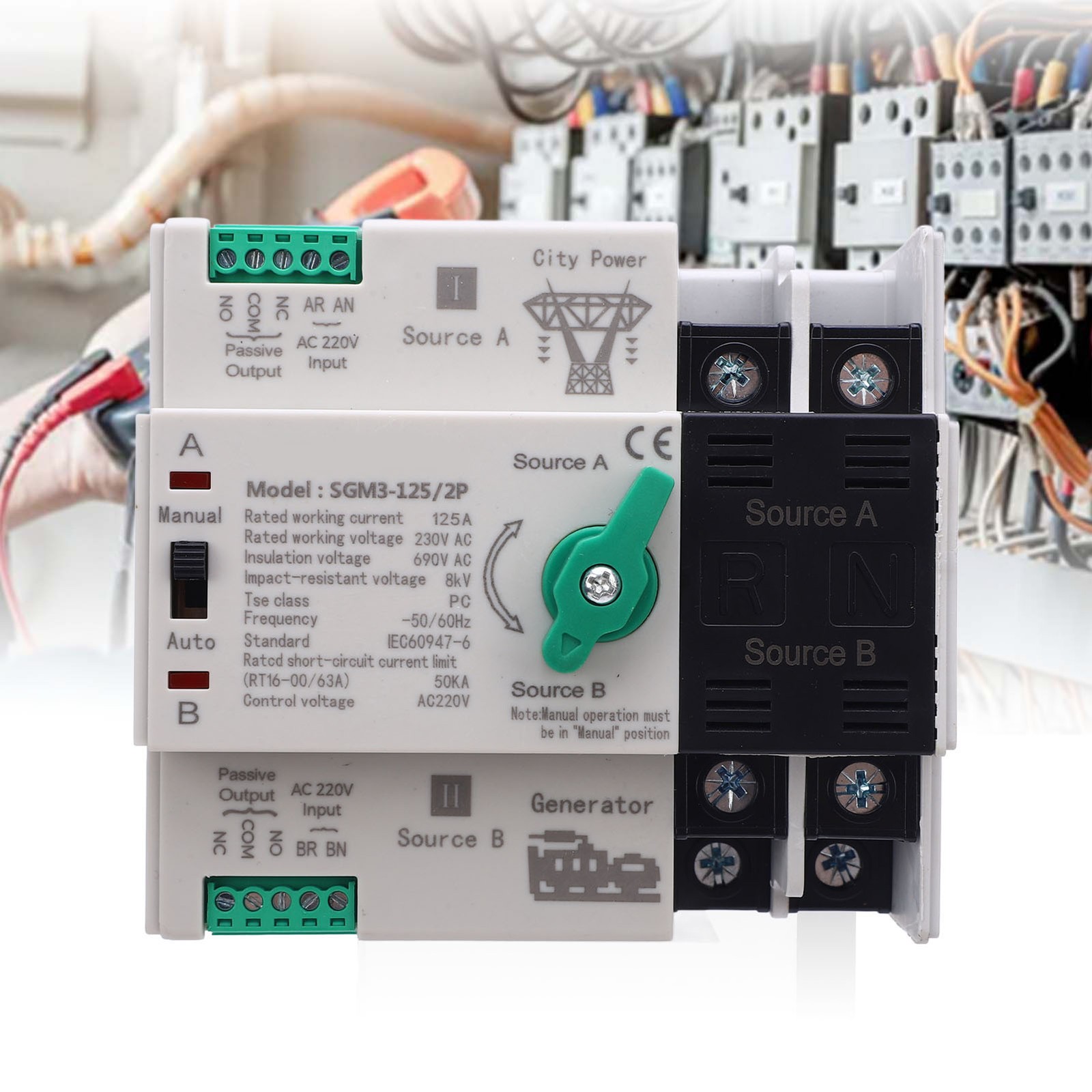 125A Double Power Automatic Transfer Switch For Generator Excellent