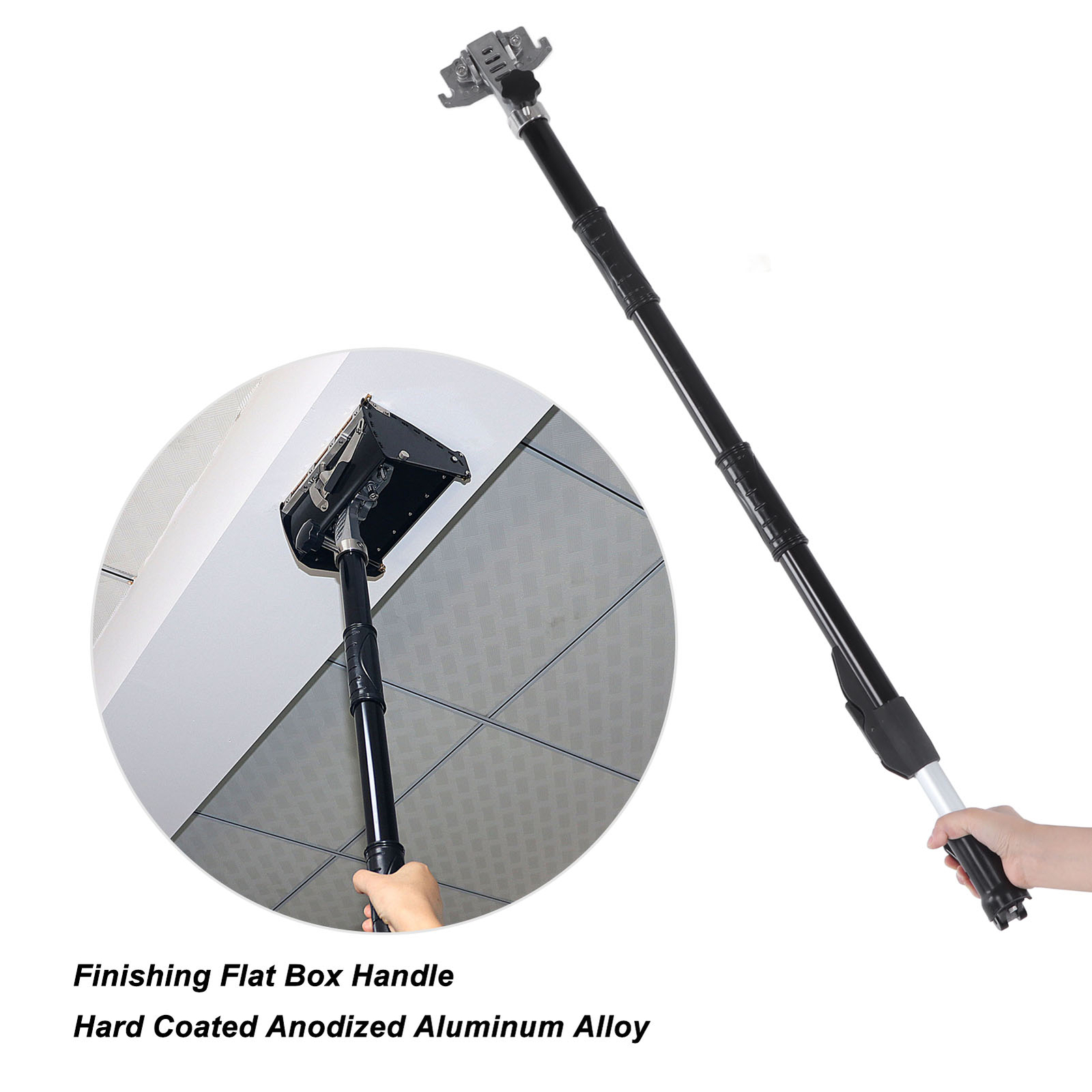 Retractable Flat Box Handle Adjustable Anodized Aluminum Wallboard Box Handle