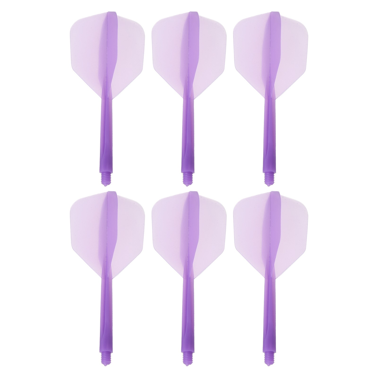 Integrated Dart Shaft Flights, 6 Pack Durable Dart Flight Set, Purple