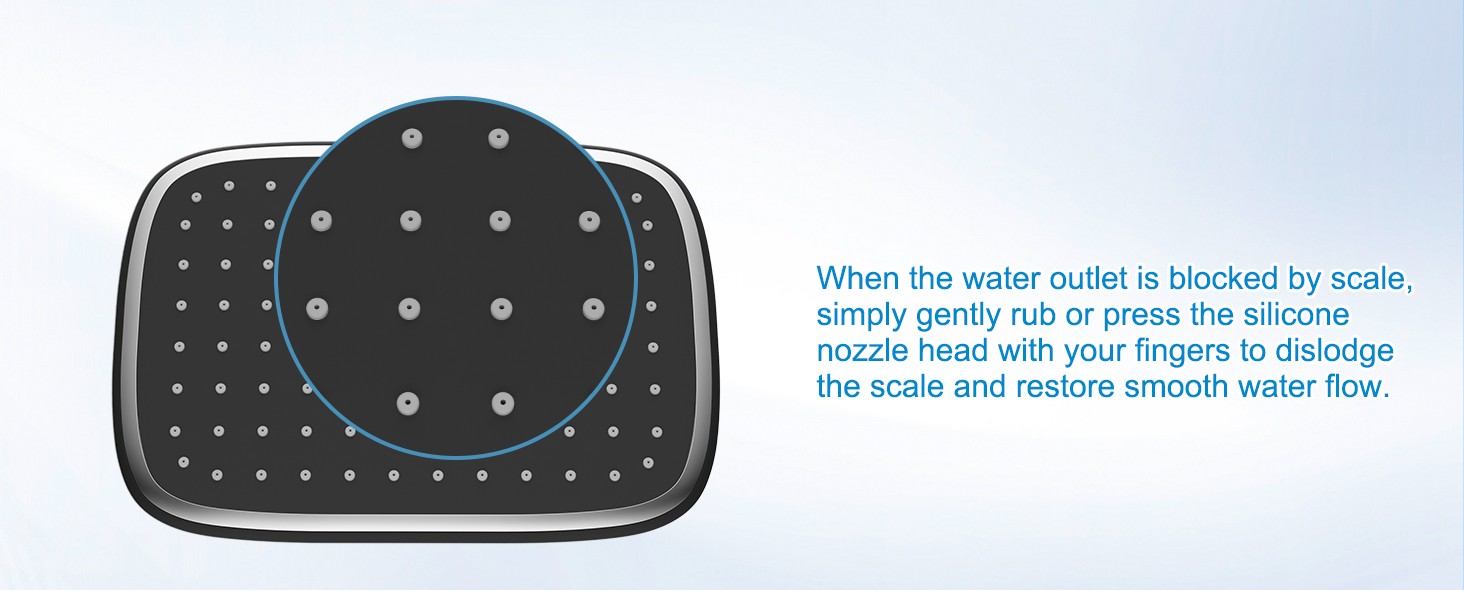10" Black Rain Shower Head with Handheld, High Pressure Boosting Rainfall