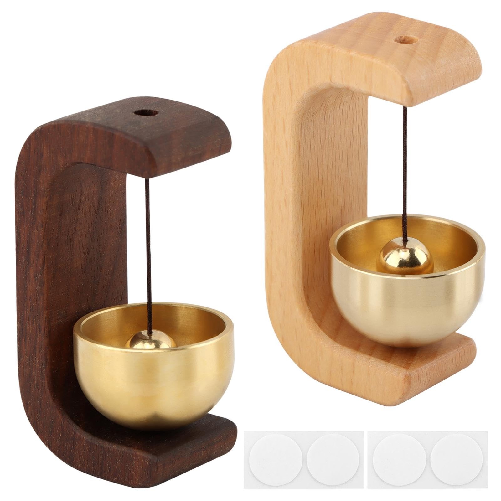 C Shape Magnetic Hanging Door Bell, Loud Sound Wooden Zen Grip Doorbell Chime...