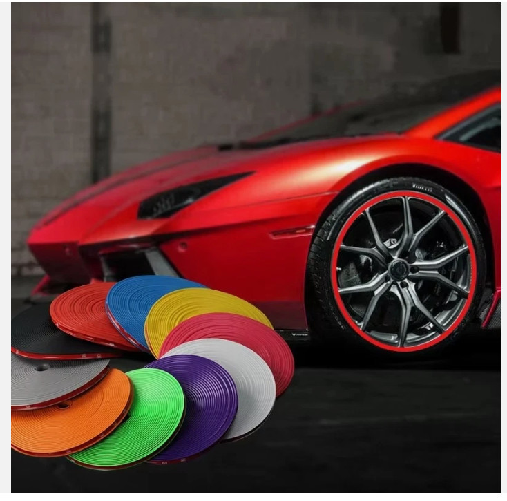 8M Car Rim Protector Strip Wheel Edge Guard Decor Sticker Tire Protection Cover