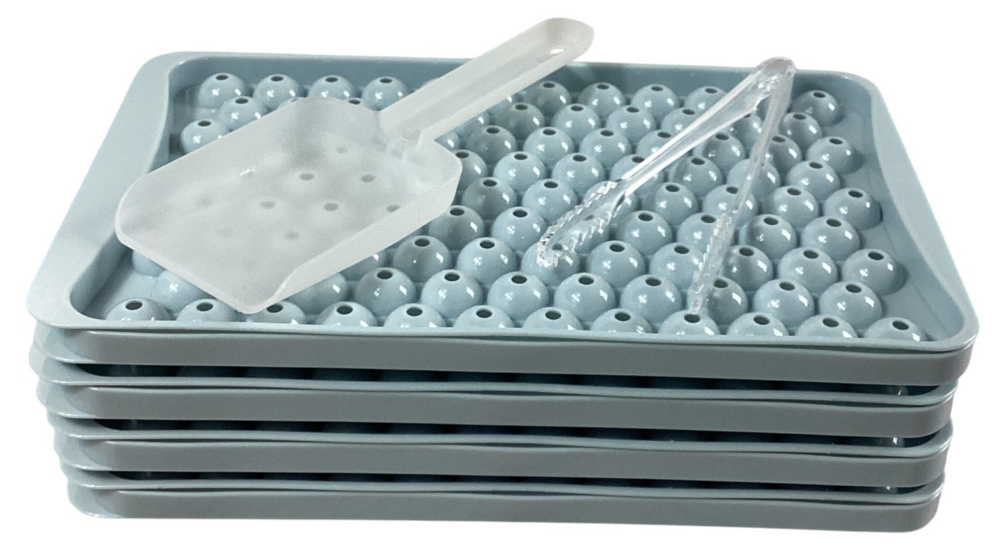 WIBIMEN: Mini Ice Cube Trays, Comes With a Storage Bin, an Ice Scoop & Tongs