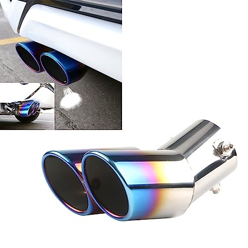 Pack-1 Stainless Steel Exhaust Tip, Universal Car Exhaust Pipe 1 PC #Slope