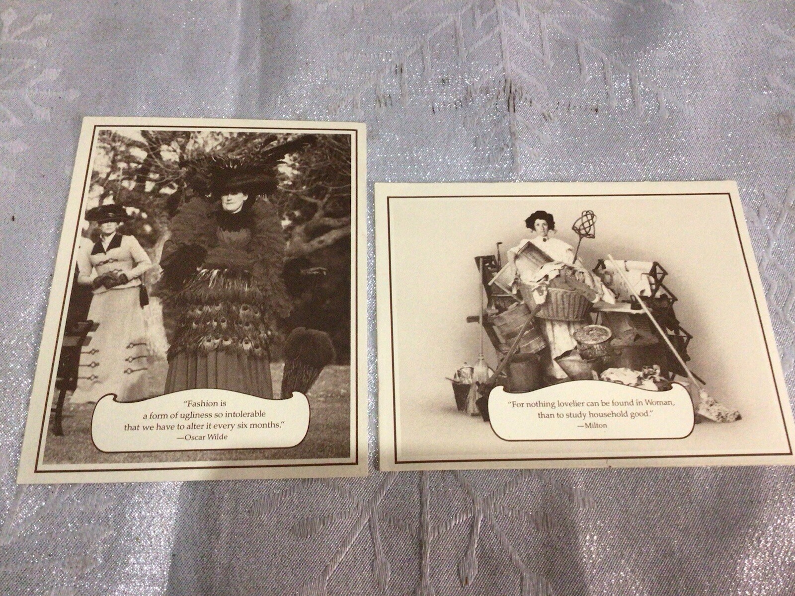 Vintage Virginia Slims Slim notes Postcards Lot Of 2