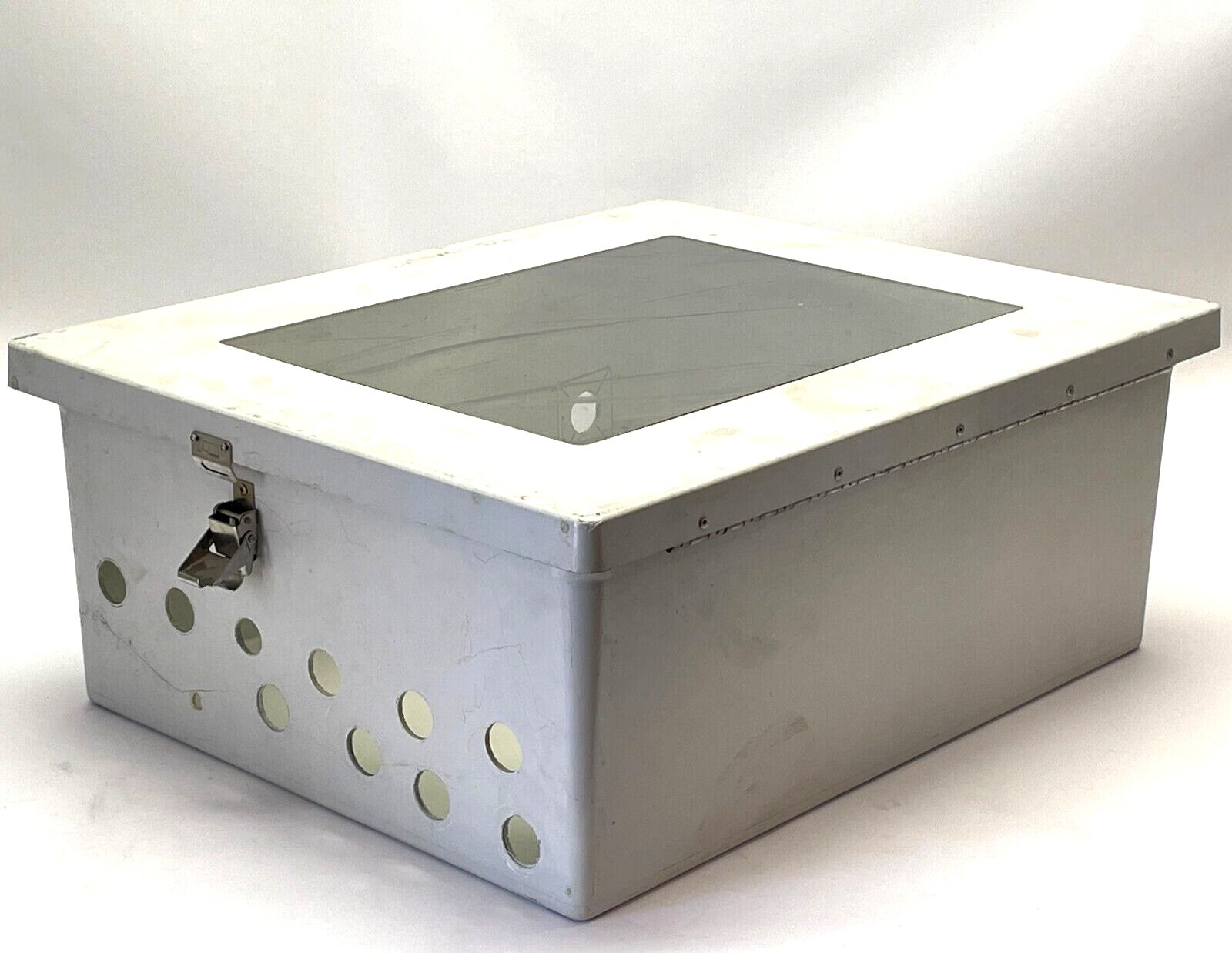 Allied Moulded AM2068LW Fiberglass Wall Mount Enclosure w/ Hinged Window Cover