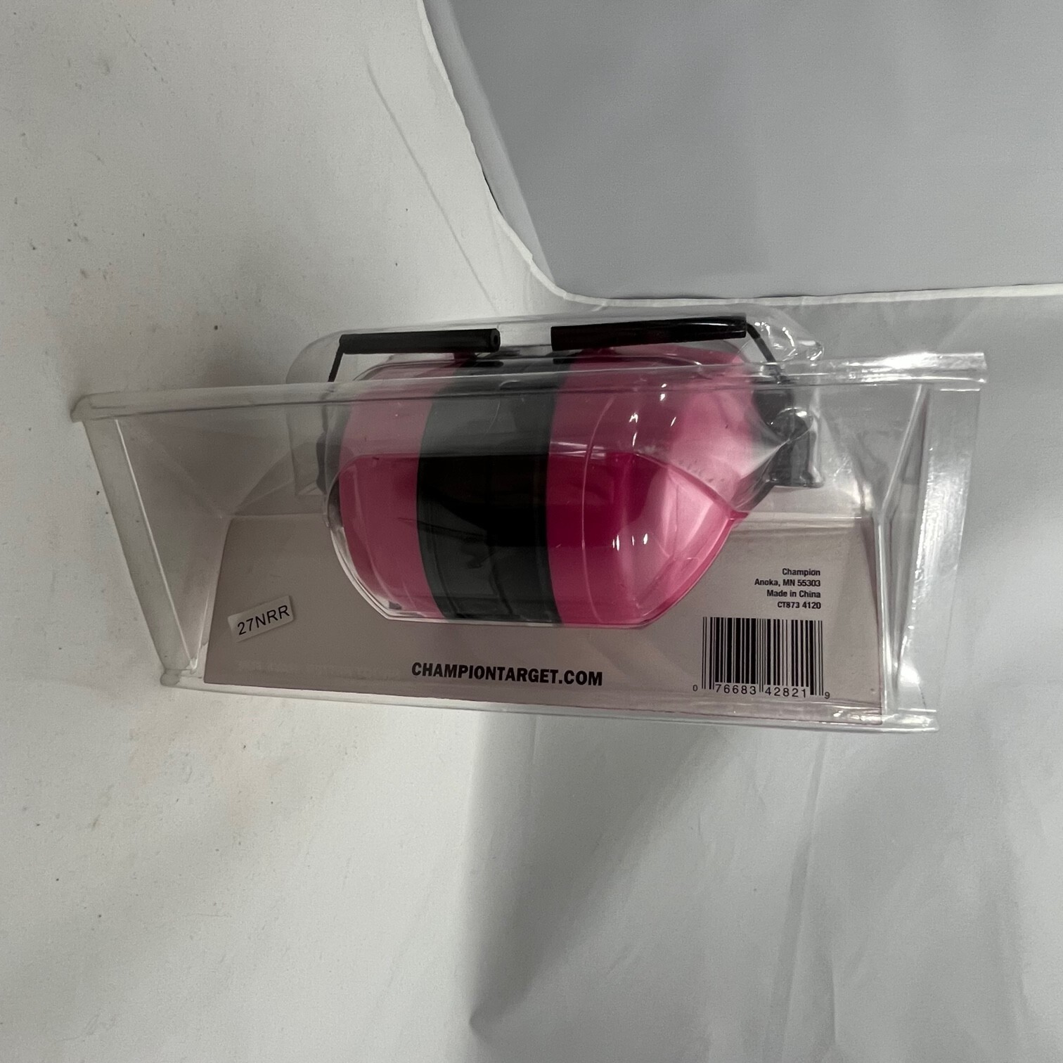 Pink Passive Ear Muffs Champion 42821 Noise Reduction Rating 27 Decibels