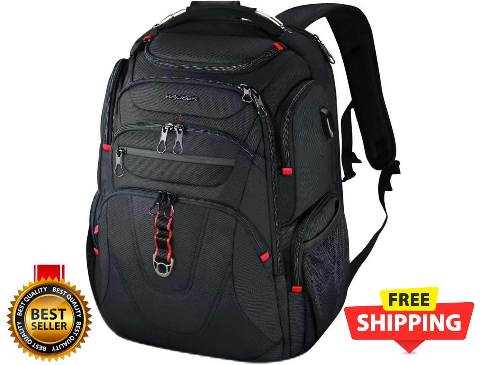 Friendly Travel Laptop Backpack 17.3 inch XL Computer Backpack Water-Repellent C