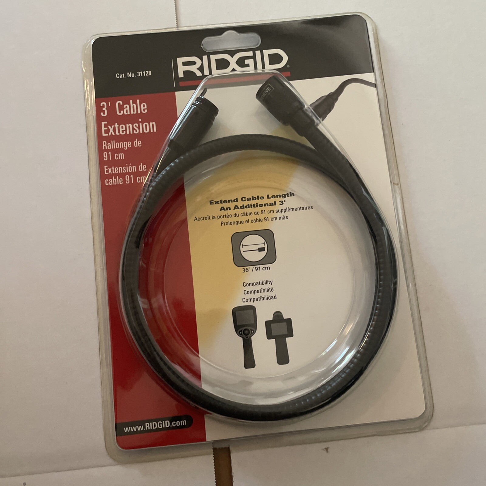 RIDGID 3 Ft Cable Extension #31128 Inspection Camera Seesnake micro