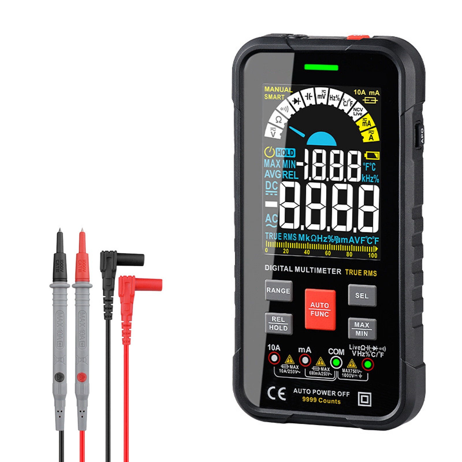 1000V Digital Voltage Meter Capacitance Tester Automatic Multimeter Auto Range