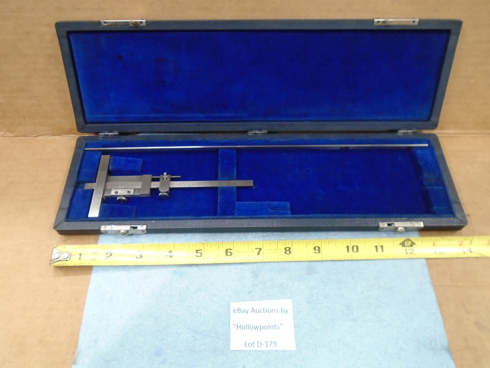 Brown & Sharpe No. 600 vintage Vernier Depth Gauge Set 0 - 9-1/2"  D179