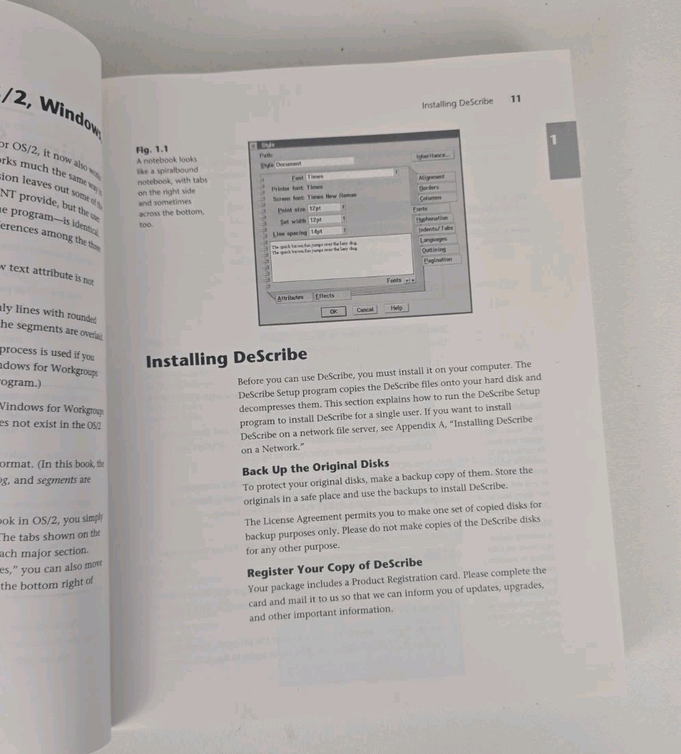 Describe Word Processor Version 5 User's Guide Vintage Softcover