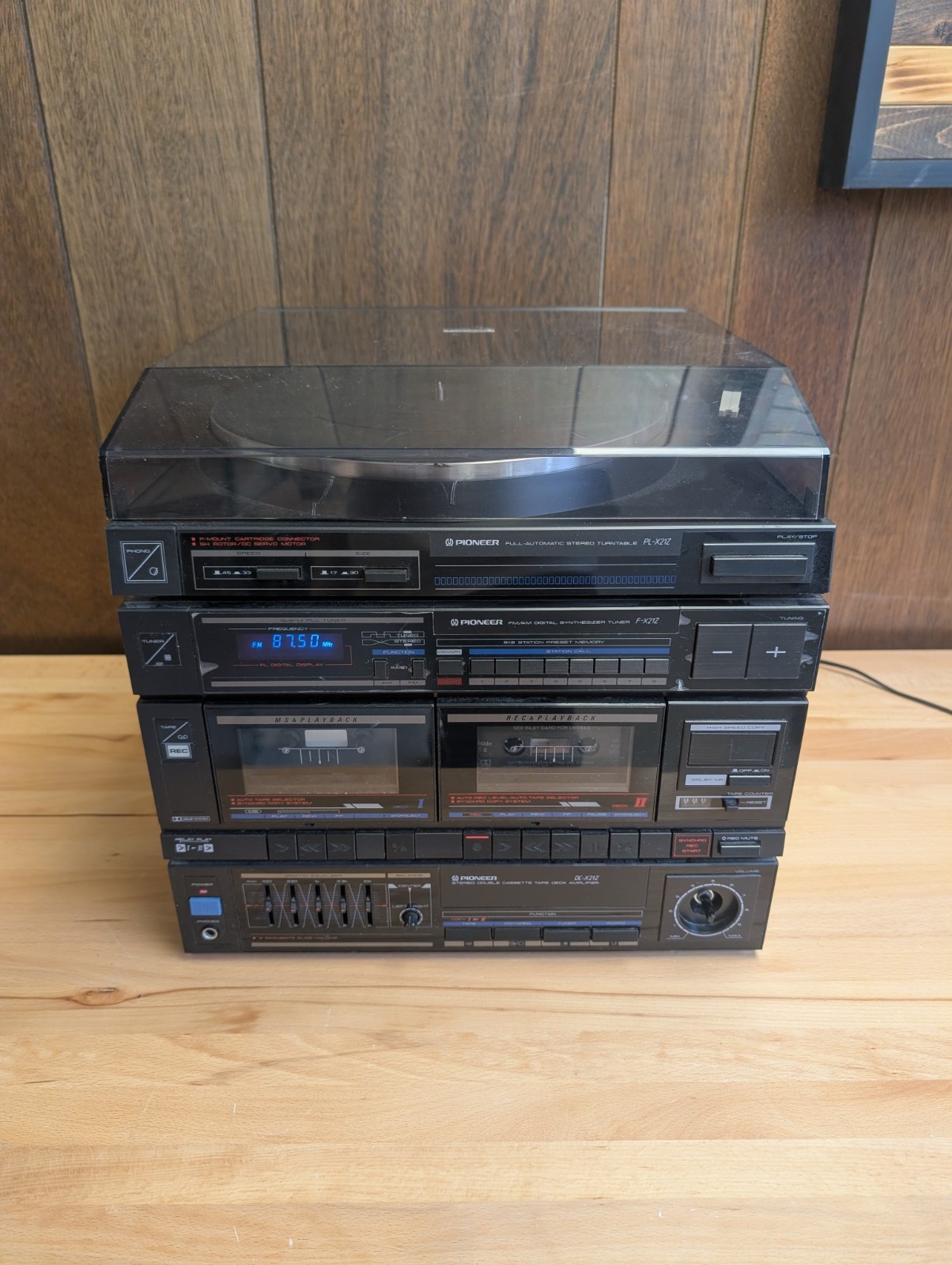 Pioneer X21Z System - PL-x21z  F-X21z DC-X21z Turntable Synthesizer Tuner Tape