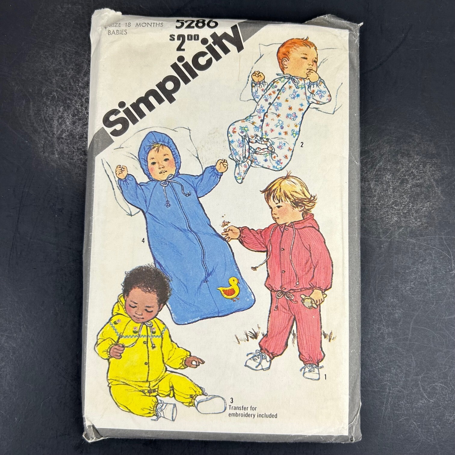 Simplicity 5286 Baby Sleeper Jumpsuit Coverall 1981 UNCUT