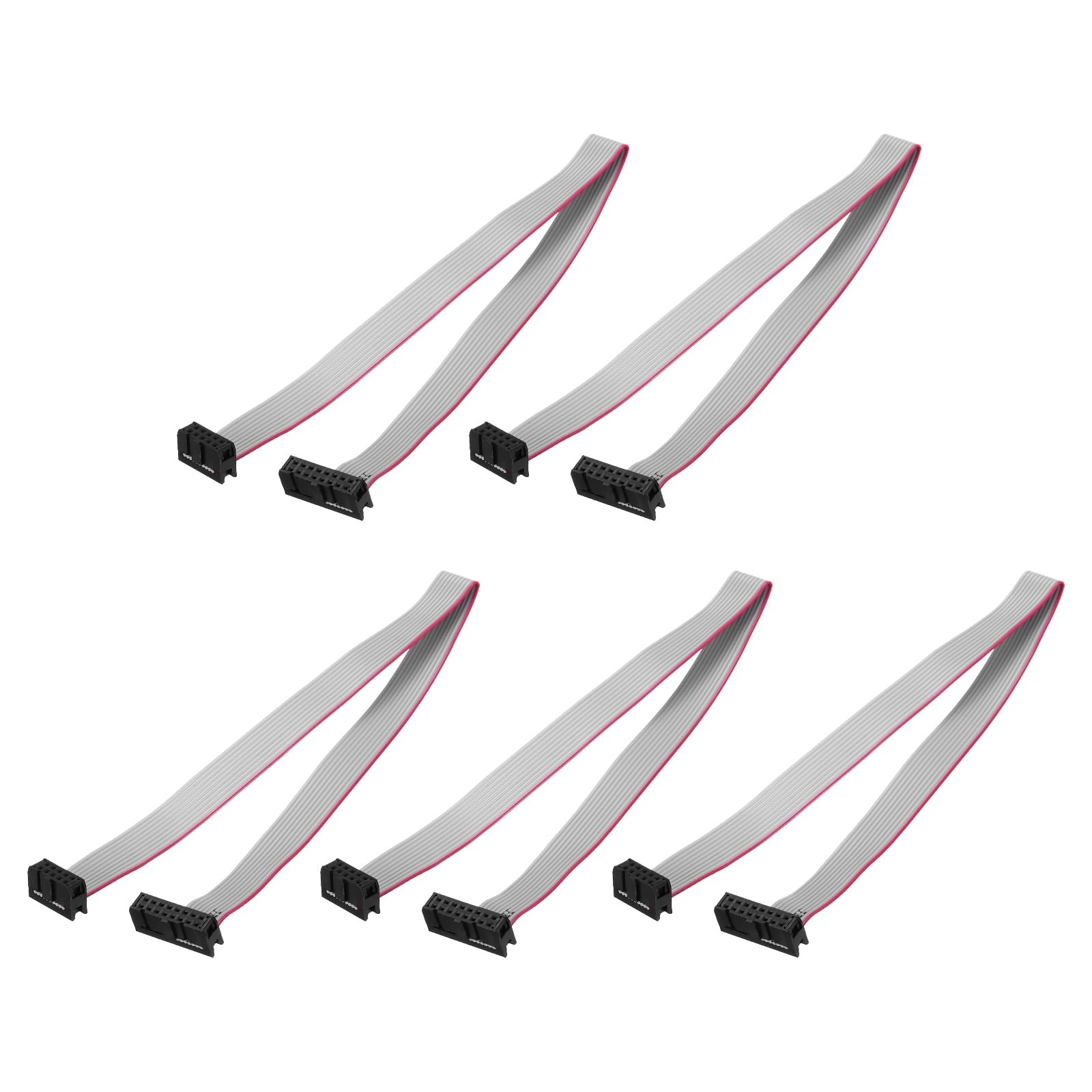 5 PCS IDC Flat Ribbon Cable, 30cm, 10 to 16 Pin, 2.54mm Pitch, 13mm Width