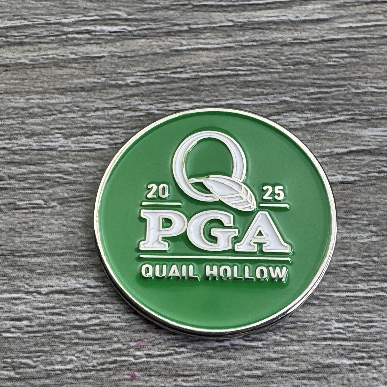 2025 PGA Championship Ball Marker...Quail Hollow CC Green/White