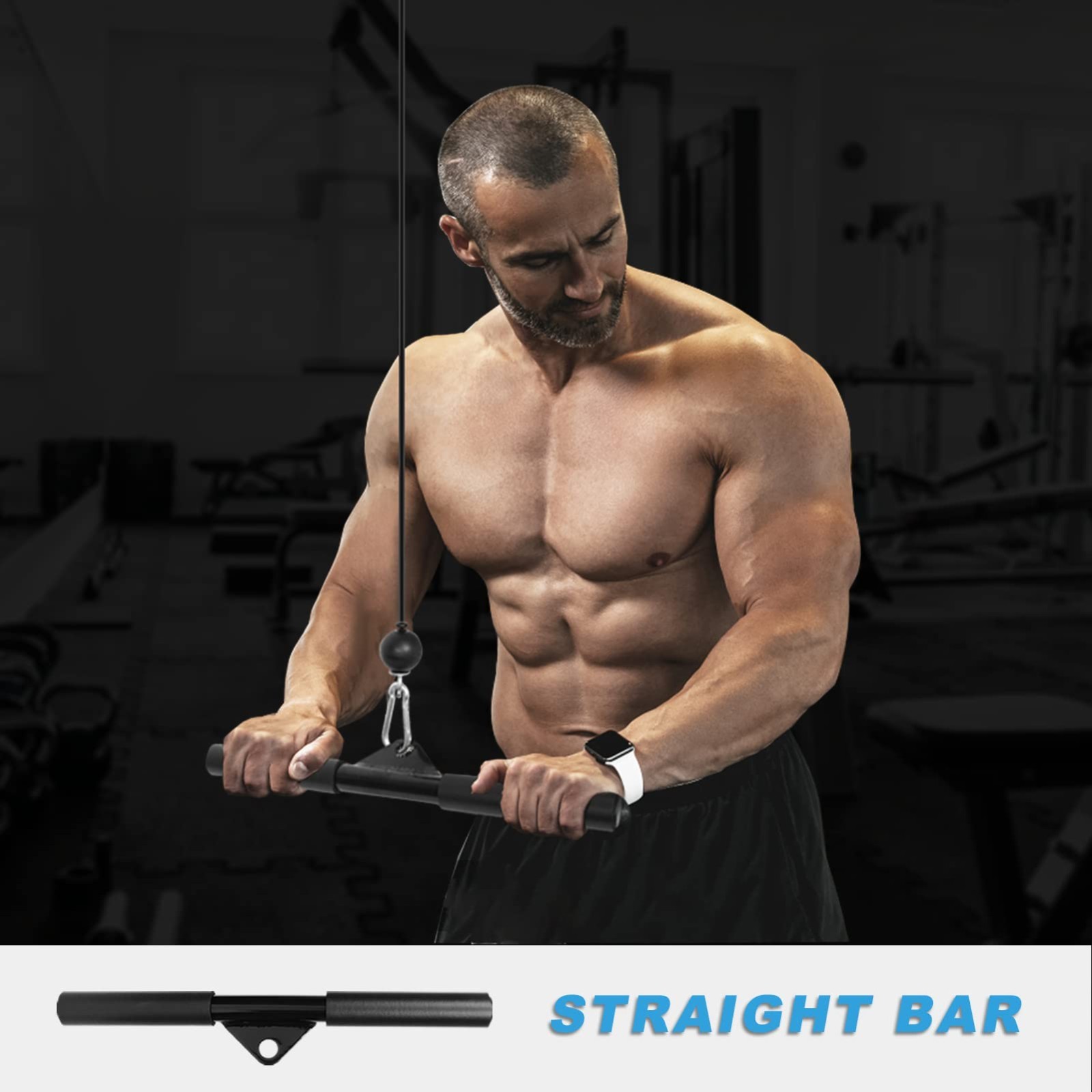 Dual Cable Pulley System for Home Gym - LAT Pull Down Machine, Triceps & Back Wo