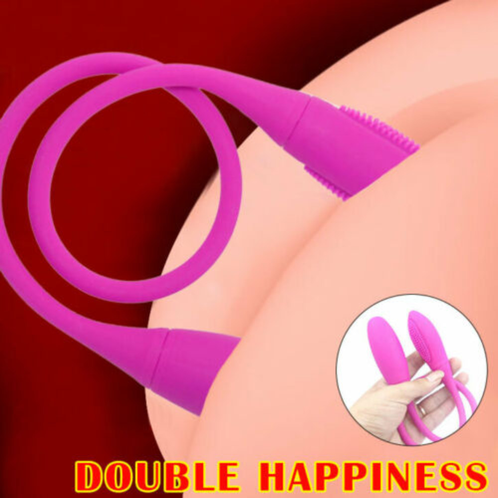 Rechargeable Dual Bullet Egg Vibrator G-Spot Clit Massager Sex Toy for Women Men