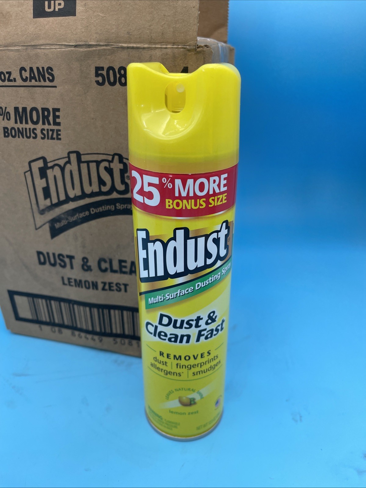 6 Pack Endust Multi-Surface Dusting & Cleaning Spray, Lemon Zest, 12.5oz New
