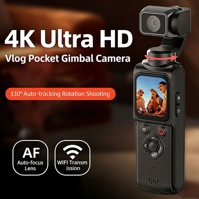 M105 4K MINI WIFI Action Vlog Gimbal Camera Sport Face Tracking Pocket Outdoors