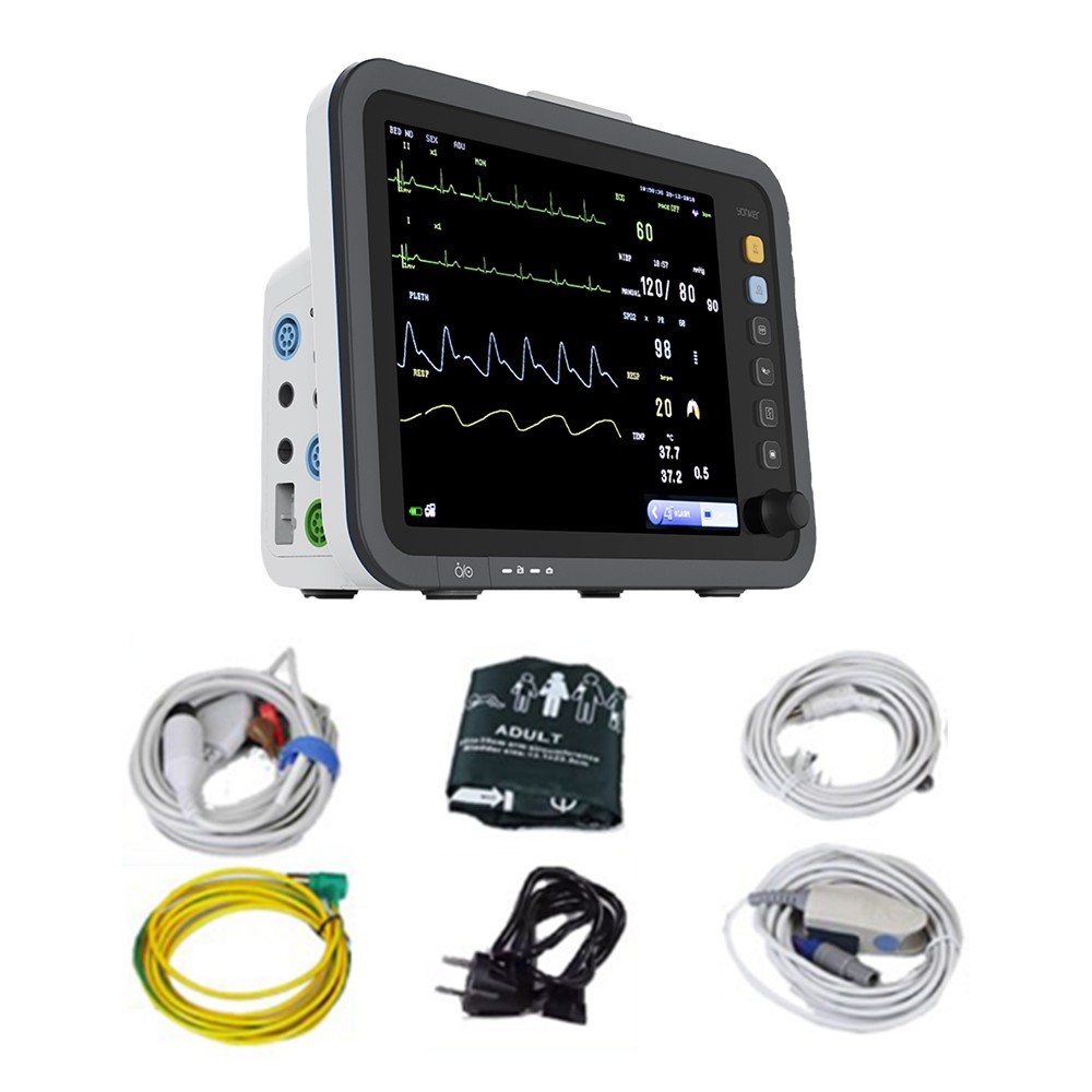 12‘’Patient Monitor for Clinic/Hospital Use Vital Signs Monitor 6 parameters