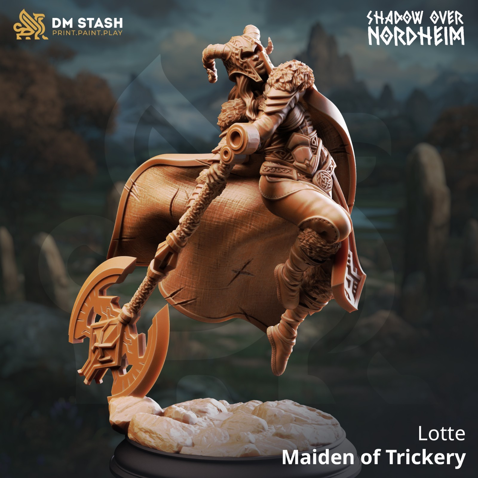 Dungeons & Dragons Human Fighter Miniature - Lotte - TTRPG DnD RPG Wargames