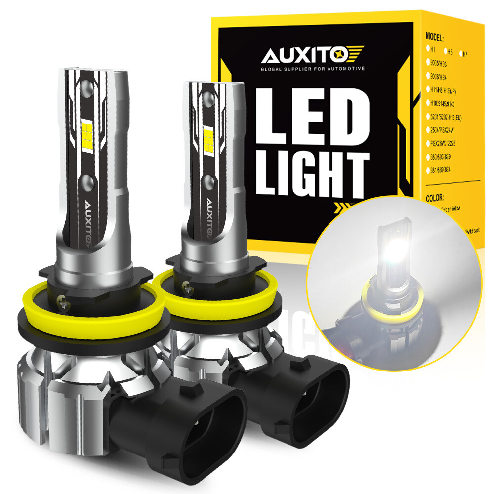 AUXITO H11 LED Headlight Kit High Low Beam 500% Super Bright 6500K White Bulbs