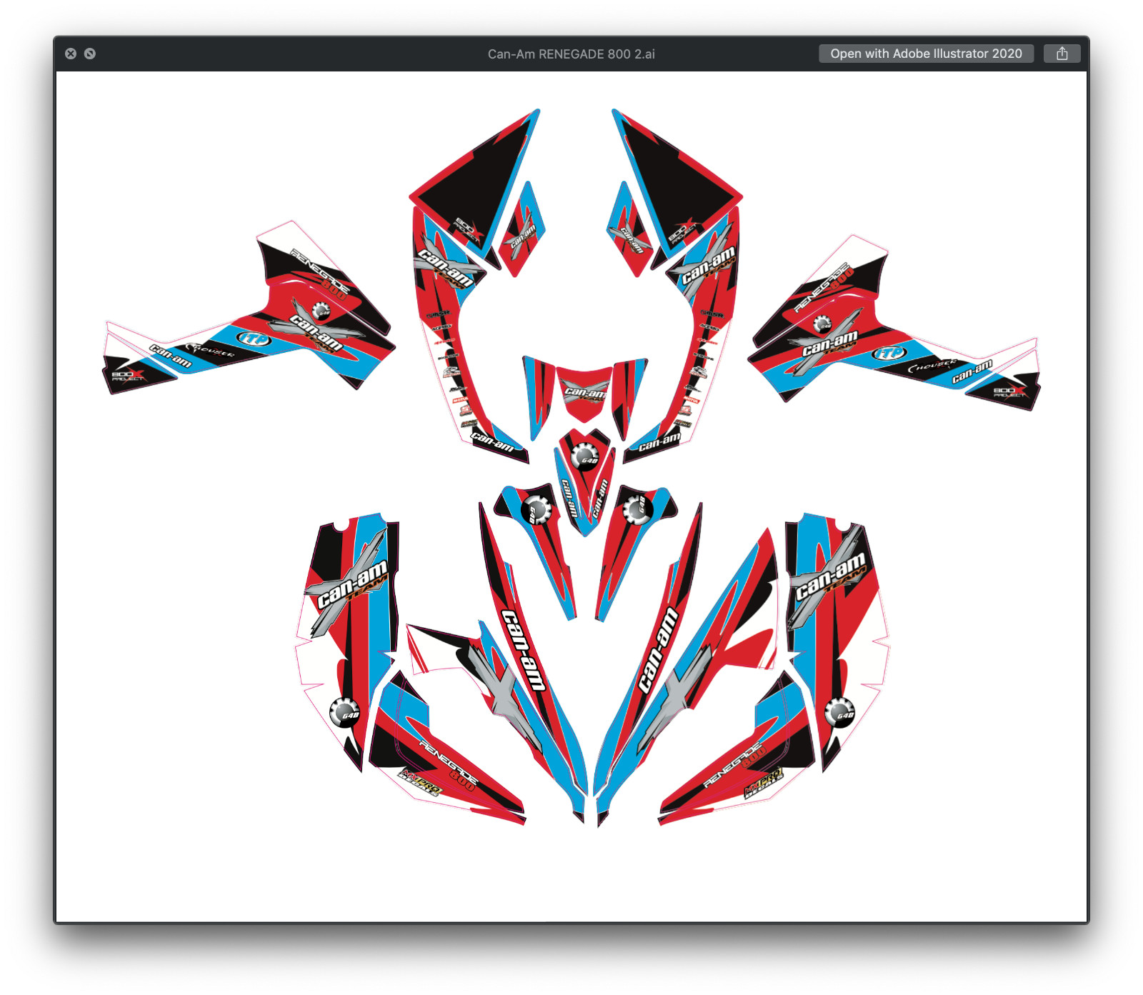 Graphics kit  for Can Am Renegade 500 800r 800x 1000 decals ALL YEARS STICKERS