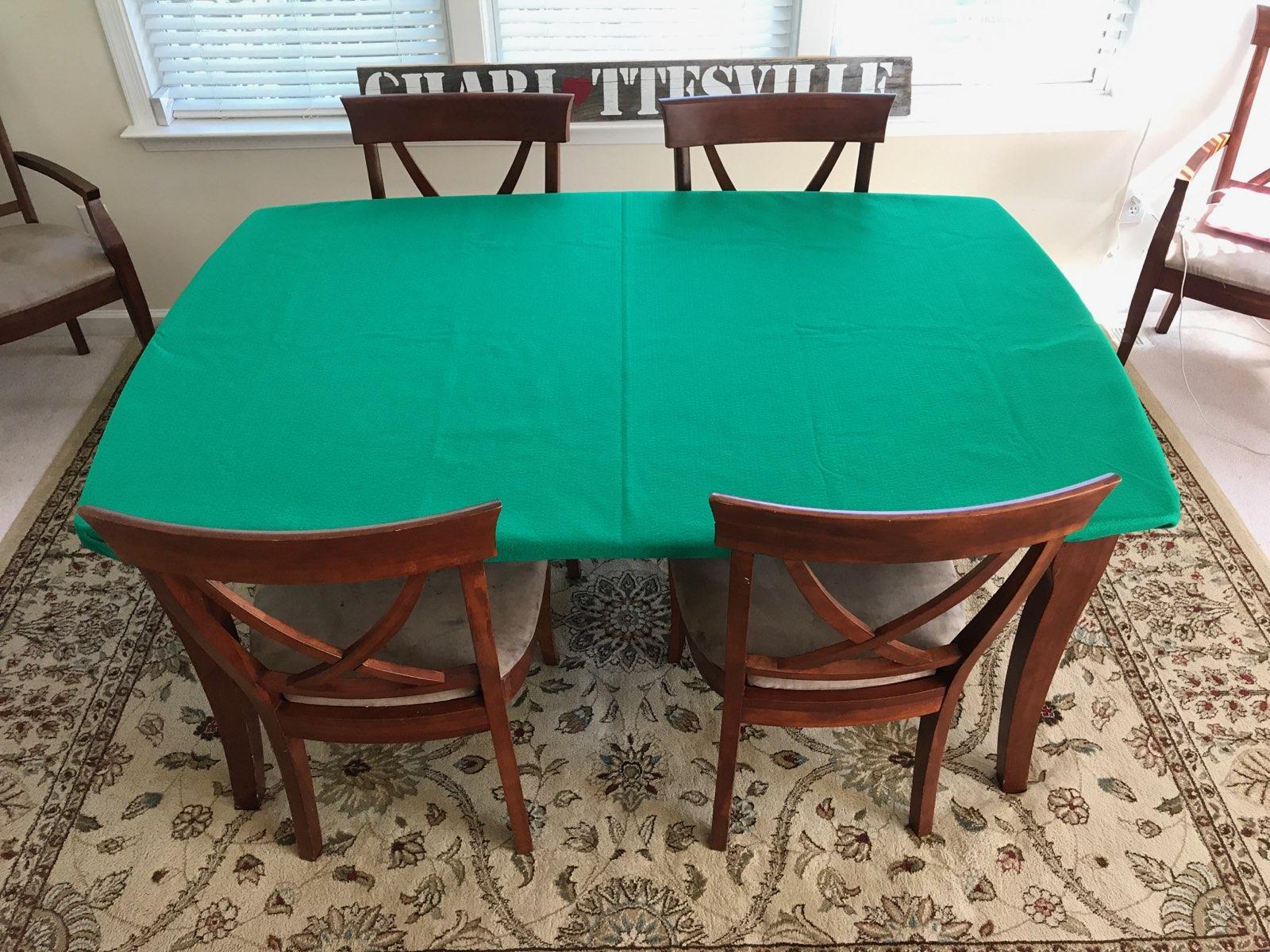 Poker Felt Tablecloth cover fit Extra Large round or square table.  USA Made fs