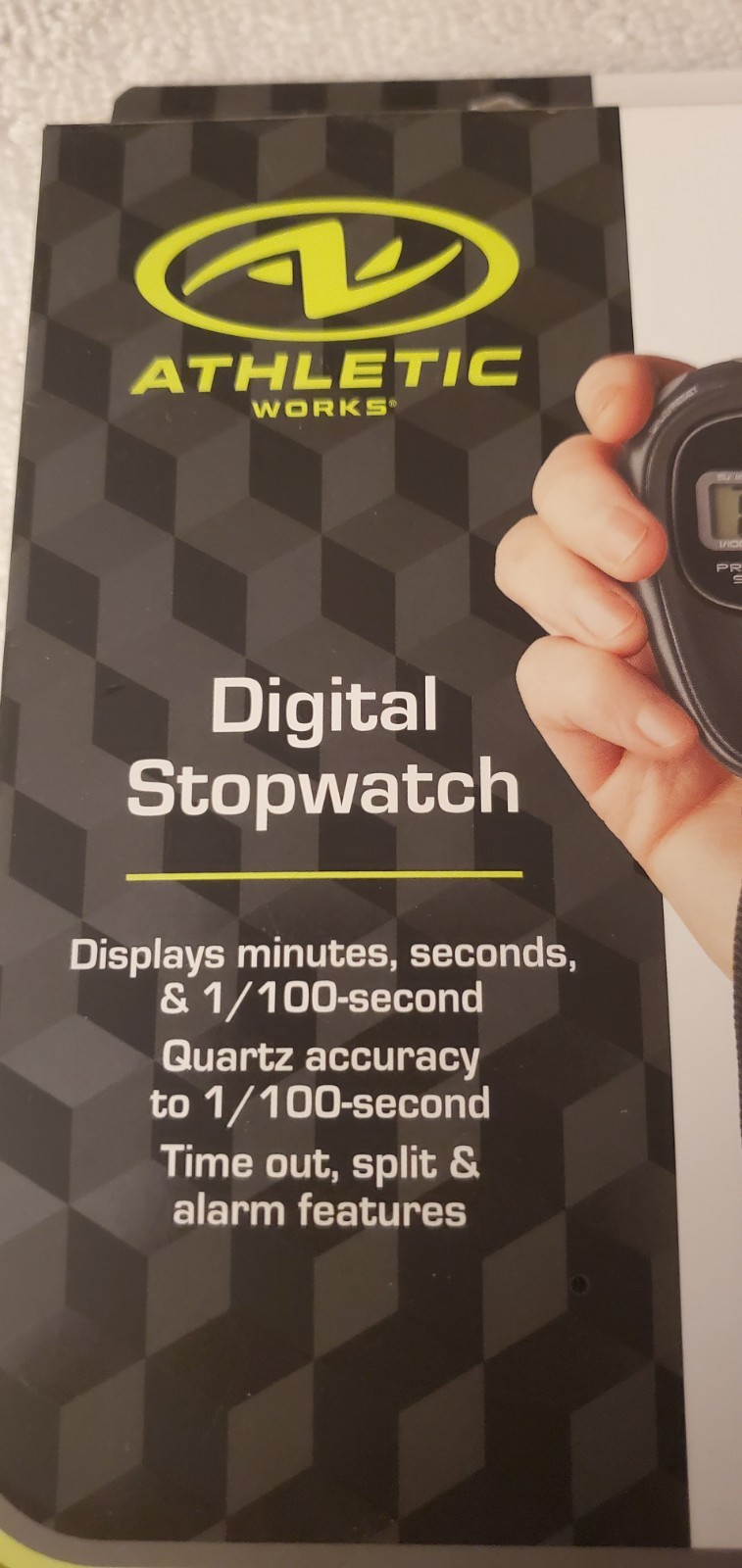 Athletic Works Digital Stopwatch - Black (AW-3915R)