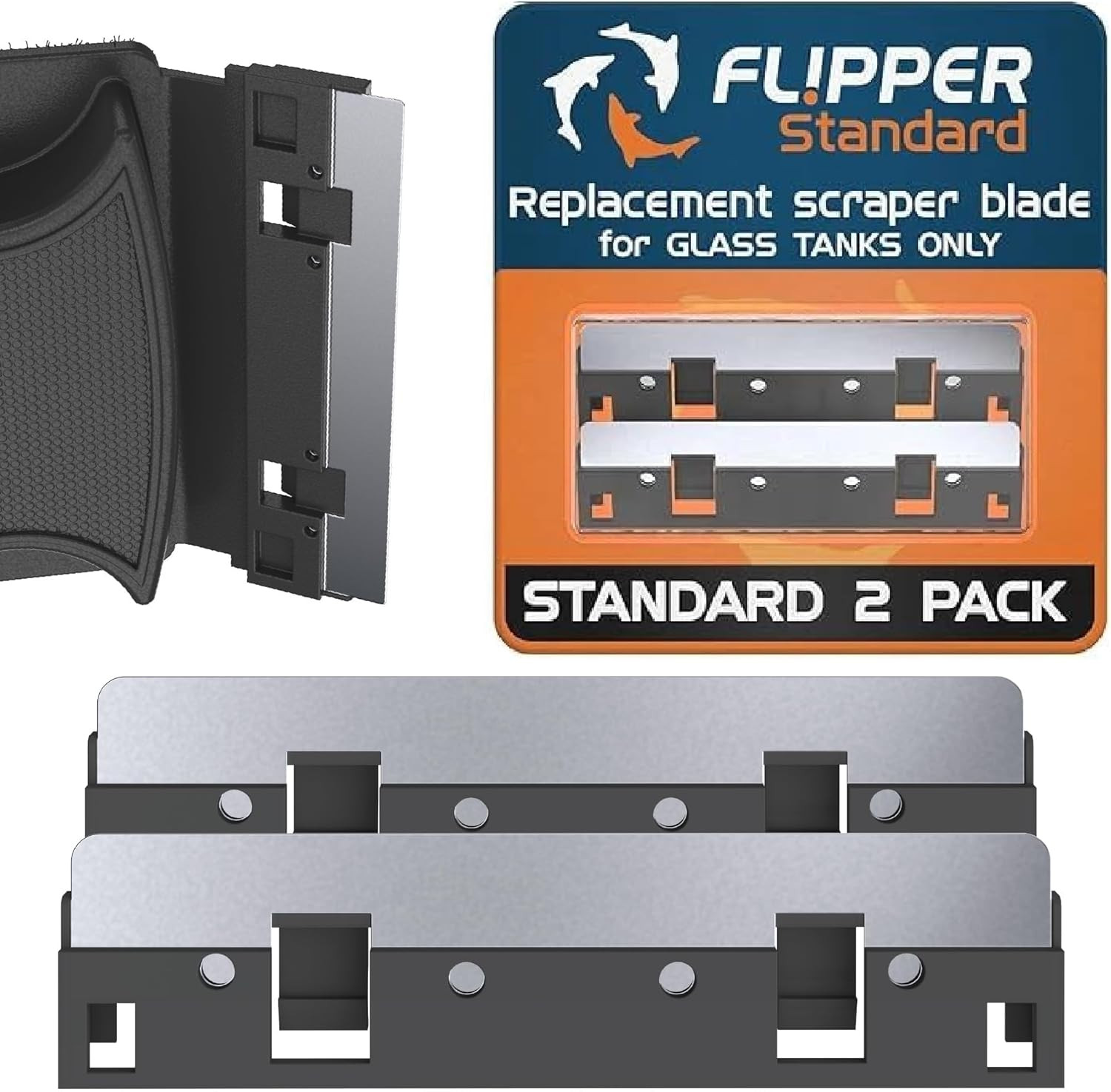 Flipper Standard Aquarium Algae Remover for Fish Tank Cleaner Replacement Blades