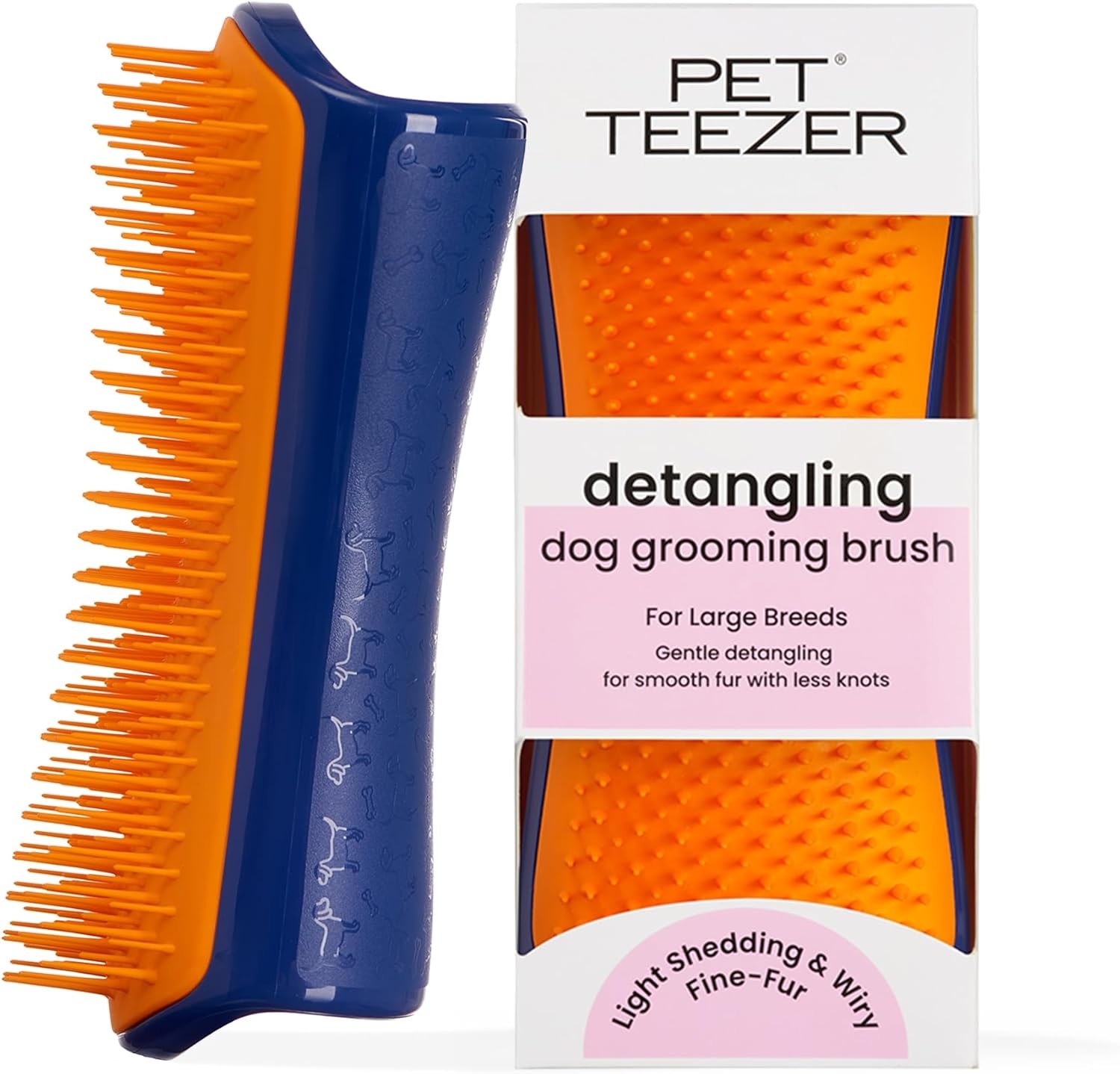 Detangling Dog Grooming Brush Dog Bath Brush Long Haired Breeds & Wet/Dry Fur