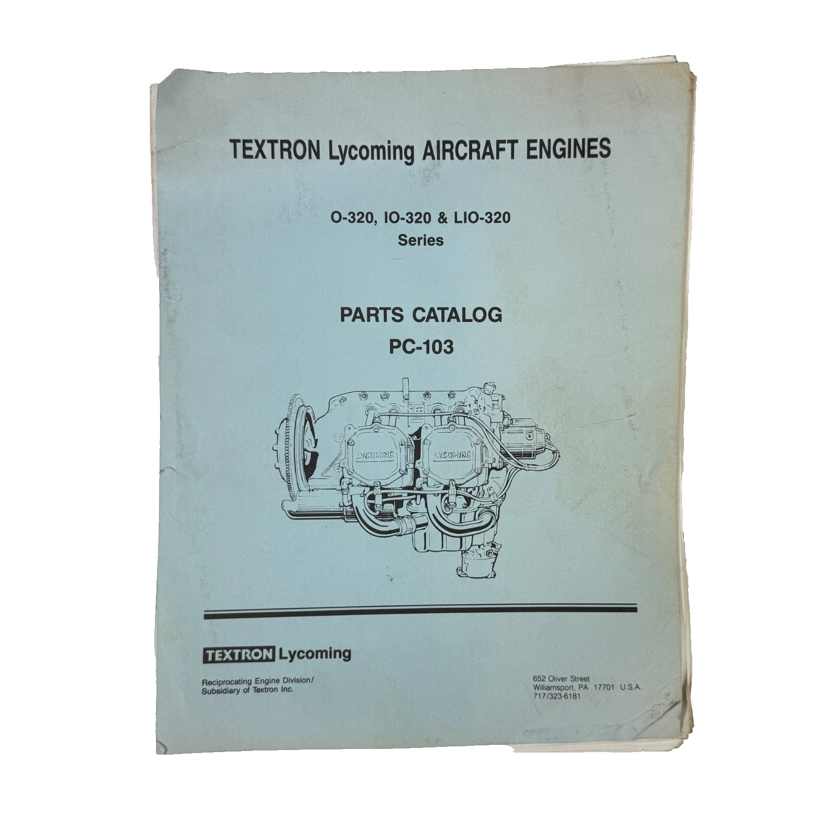 Textron-Lycoming O-320, IO-320, & LIO-320 Series Parts Catalog PC-103 Apr 1970