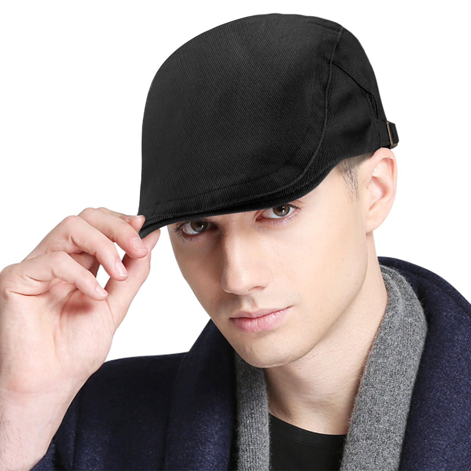 Solid Gatsby Cap Men's Ivy Hat Golf Driving Summer Sun Flat Cabbie Newsboy