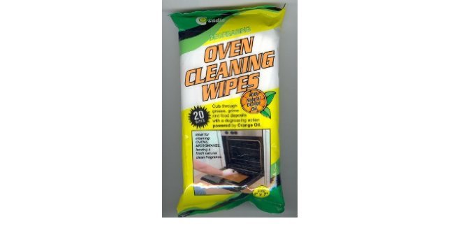 DEGREASING OVEN CLEANING WIPES with natural orange oil by CADIE 20 WIPES(1 Pack)