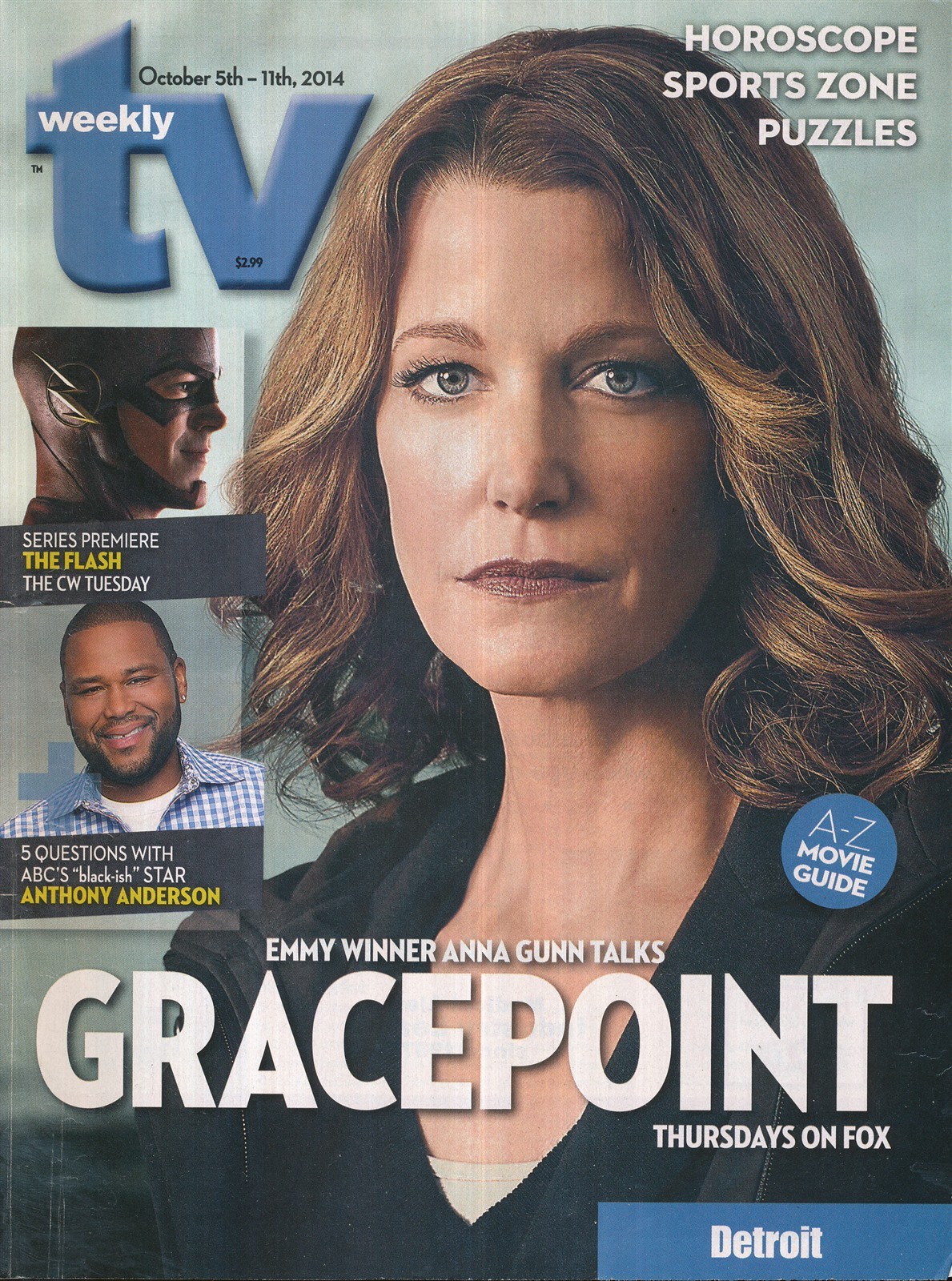 TV WEEKLY 2014 OCT. 5-11 GRACEPOINT (FAIR/GOOD CONDITION)