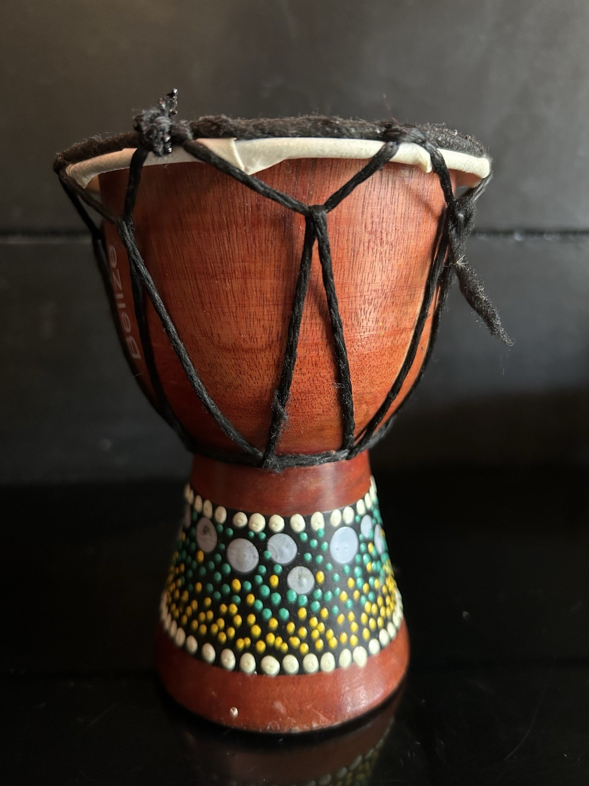Novelty Decorative Djembe 6" high x4" top (Belize)