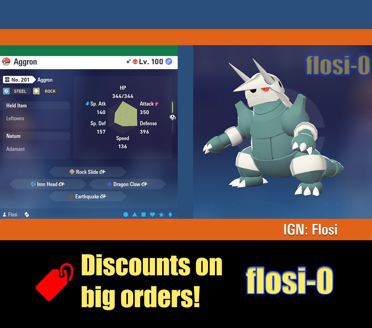 6IV Shiny Aggron Alpha Pokemon Legends ZA (Legends Z-A)