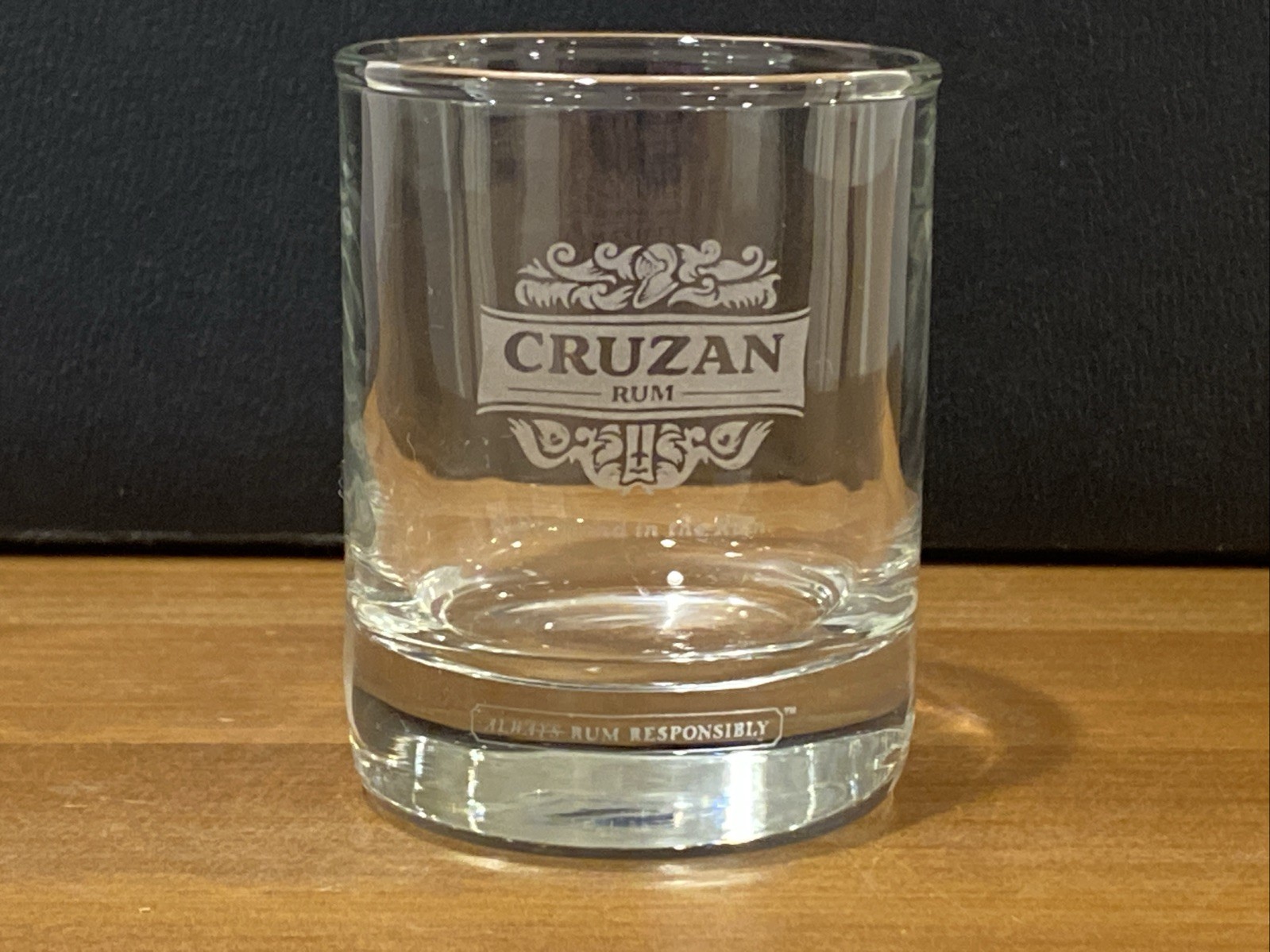 CRUZAN RUM A Diamonds In The Rum “Always Rum Responsibly” Glass Shot 2.5” Tall