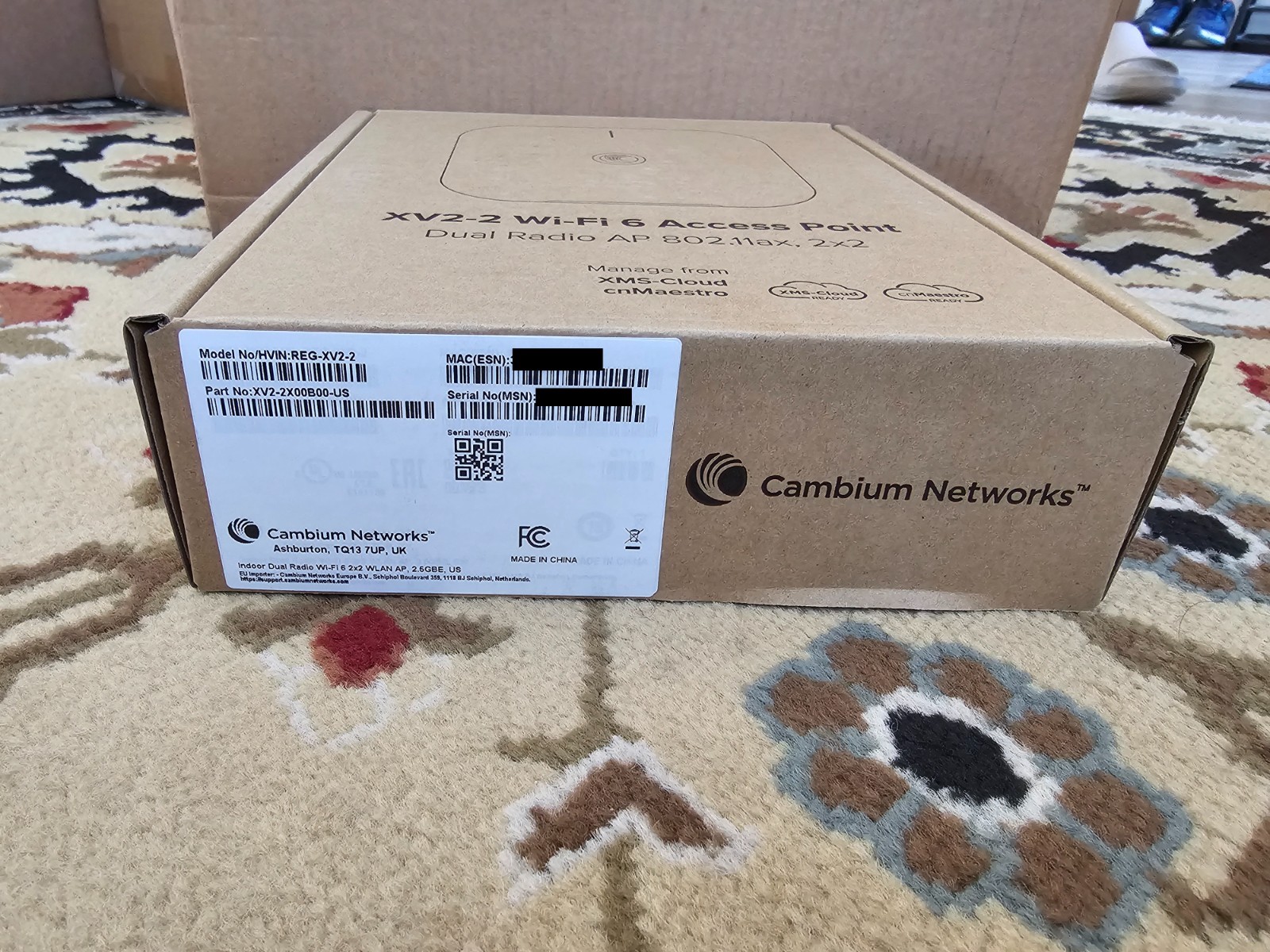 Cambium Networks XV2-2X00B00-US Dual Radio Wi-Fi 6 Indoor AP
