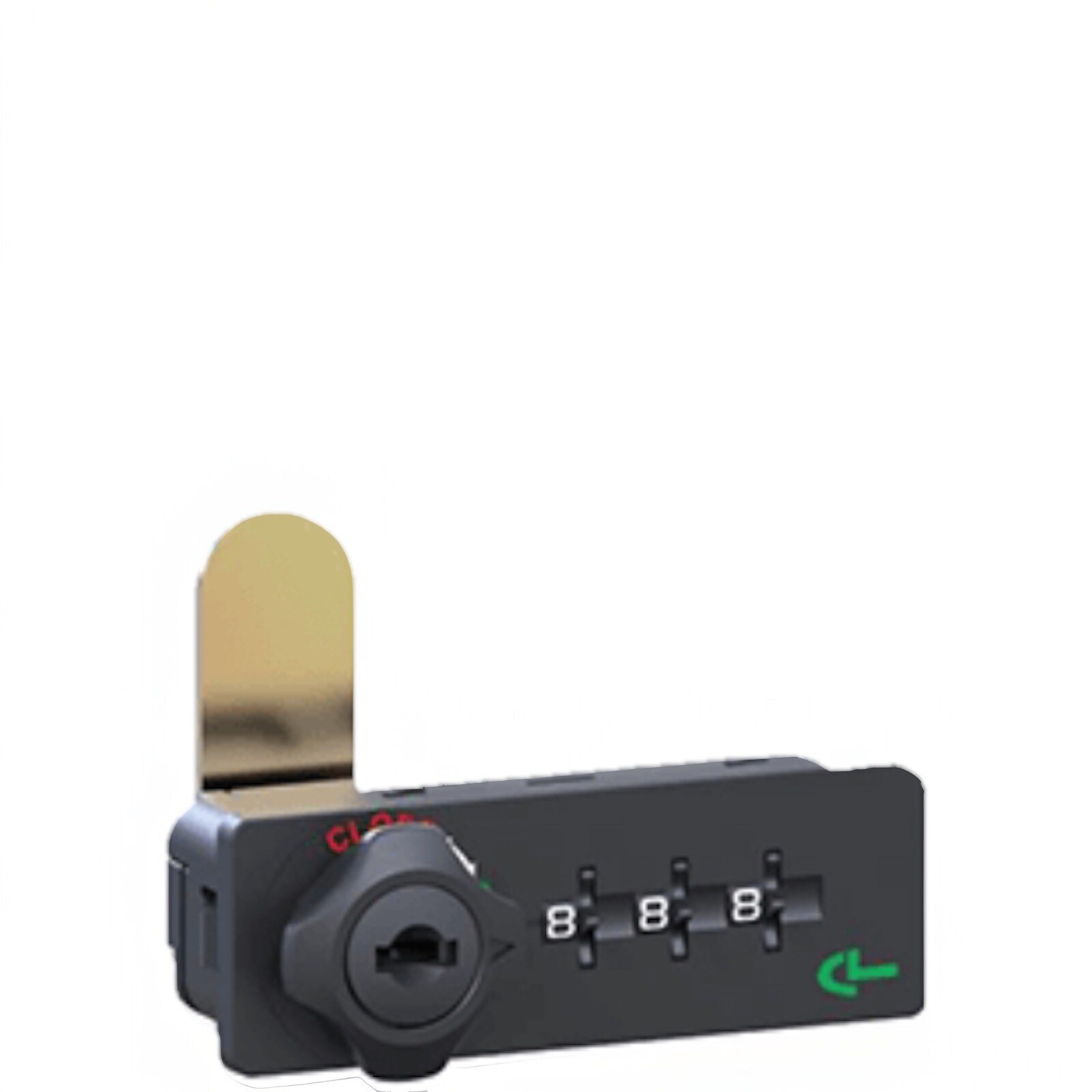 Cyber Lock 4 Digit Combination Lock, Flush Mount Metal Door Cabinet Cam Lock