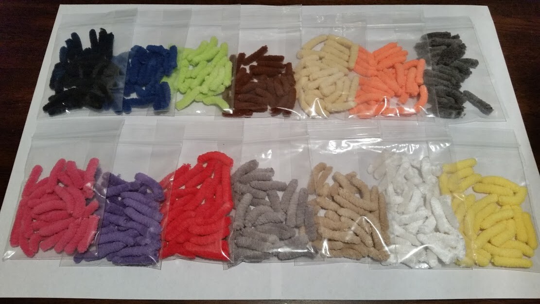 Mop Fly Bodies- Fly Tying- 14 Pop. Colors- Various Quantities- Combined Shipping