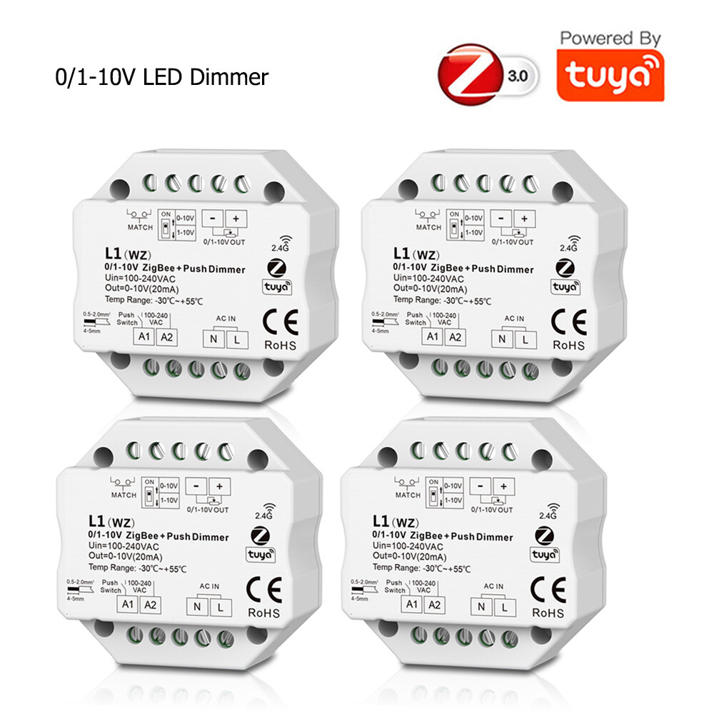 1-4Pack Zigbee 0-10V AC LED Dimmer Switch Module Wireless Remote Control fr Lamp