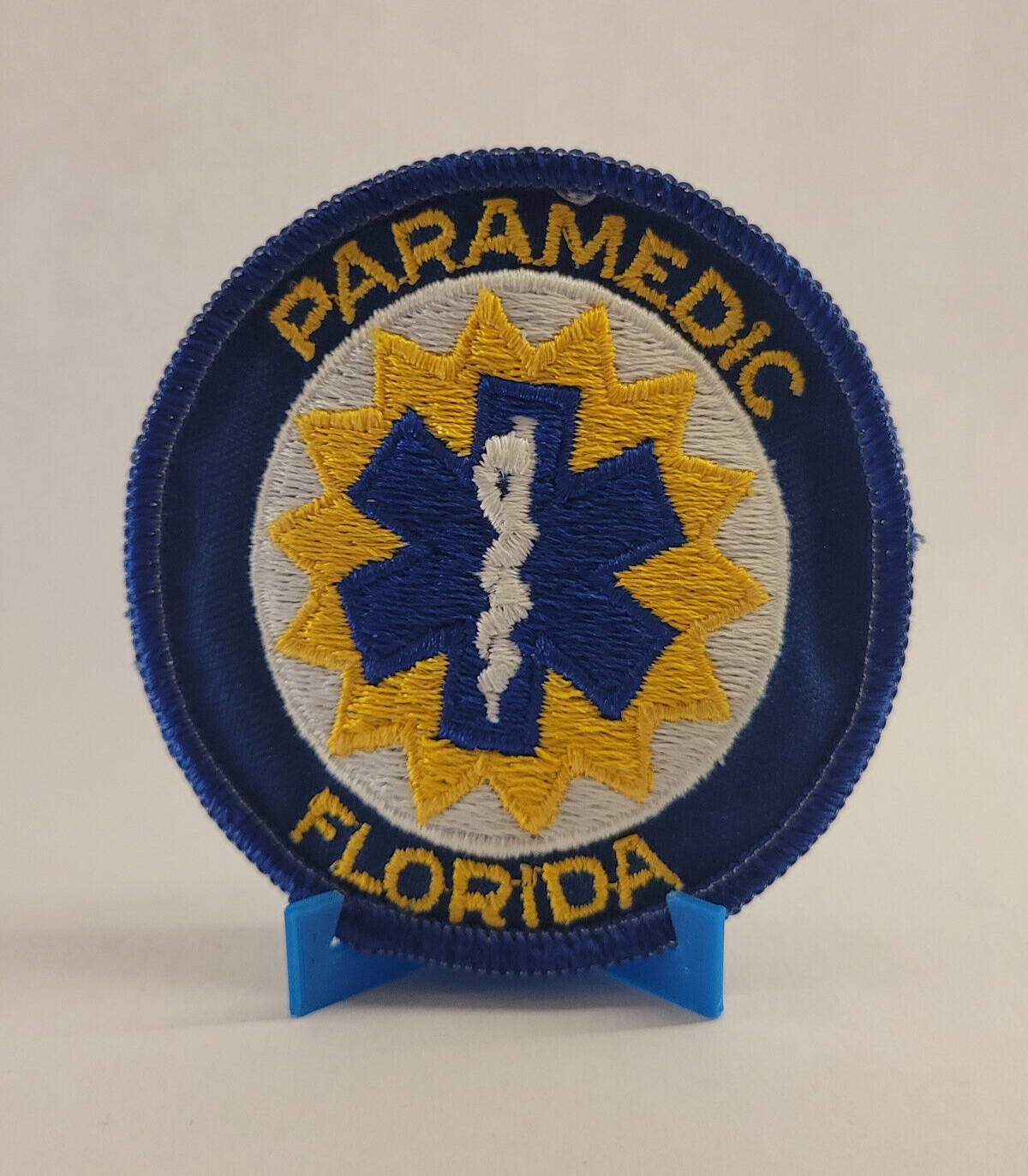 Florida Paramedic Patch Round Iron-On