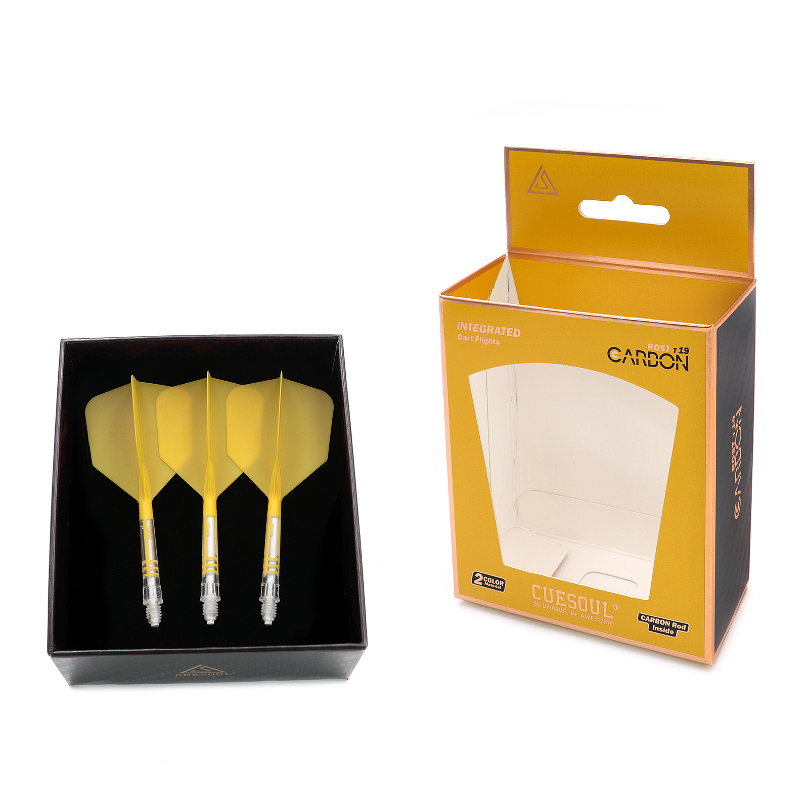 CUESOUL ROST T19 Carbon Integrated Dart Shaft and Flight 32mm-Big Wing Shape