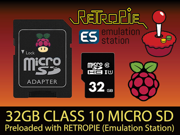 RetroPie 4.7.1 EmulationStation Raspberry Pi Micro SD Card