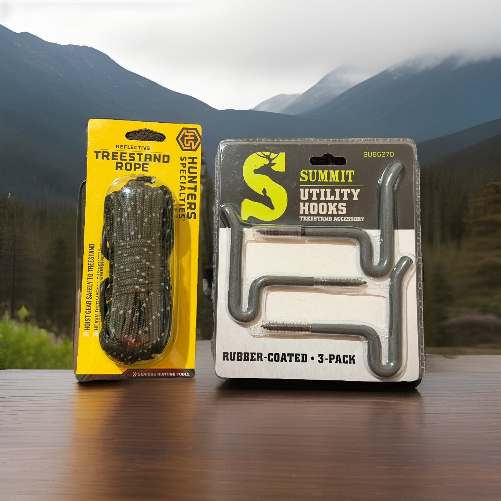 Summit Tree-stand Utility Hooks 3-Pk/HS 30’ Reflective Utility Rope *BRAND NEW*