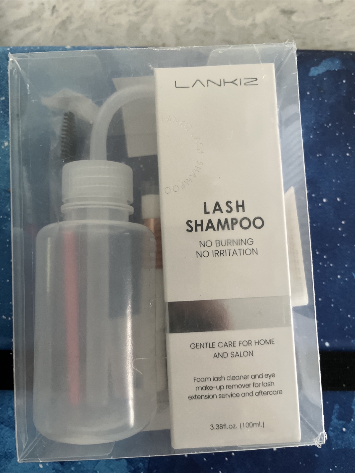 Lankiz Eyelash Extension Shampoo Kit, No Burning, No Irritation 3.38 fl oz. New