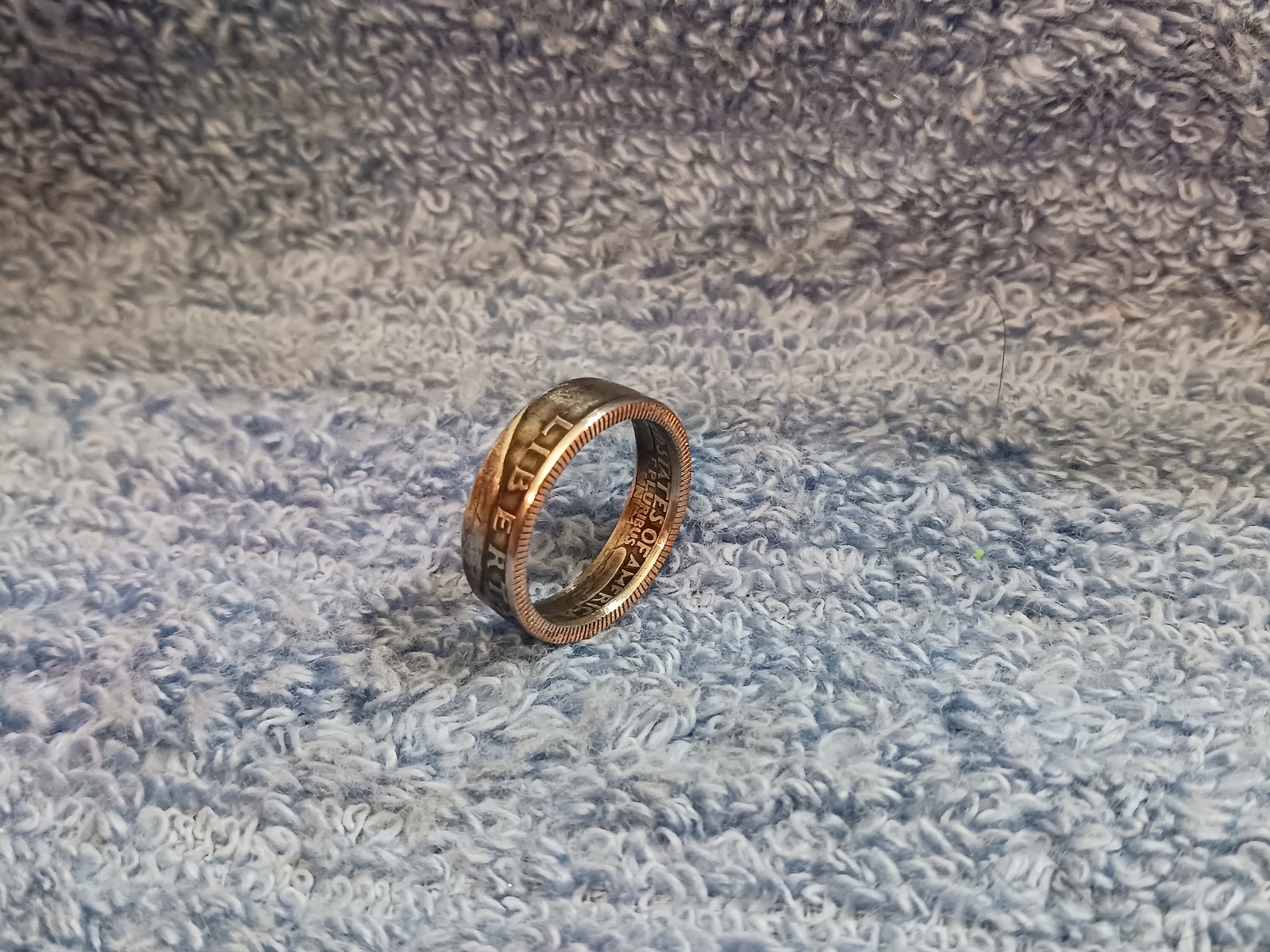 1972 Washington Quarters, Handmade Coin Ring, Size 7-1/2